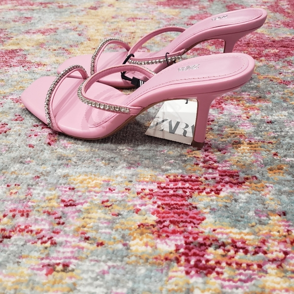 Zara Barbie Pink Sparkly Heels - Picture 12 of 13